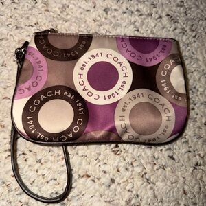 Coach Multicolor Circle Pattern Wristlet